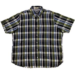 𝅺the New Ivy Brand Blue & Green Plaid Button-Up Shirt